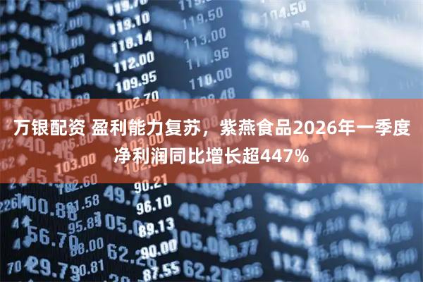 万银配资 盈利能力复苏，紫燕食品2026年一季度净利润同比增长超447%