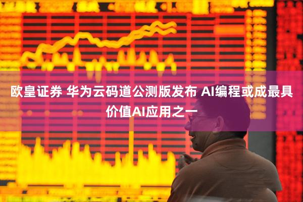 欧皇证券 华为云码道公测版发布 AI编程或成最具价值AI应用之一