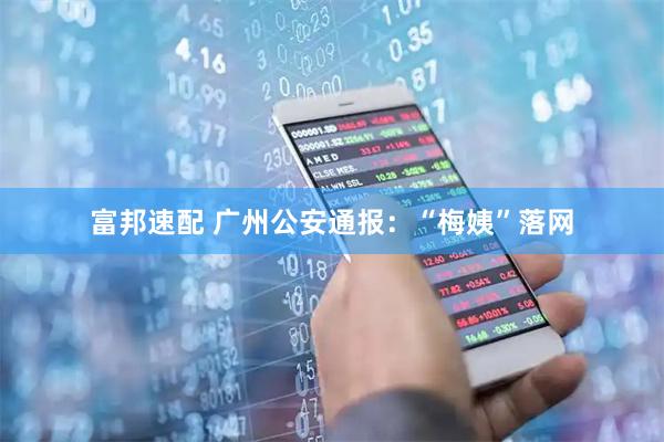 富邦速配 广州公安通报：“梅姨”落网